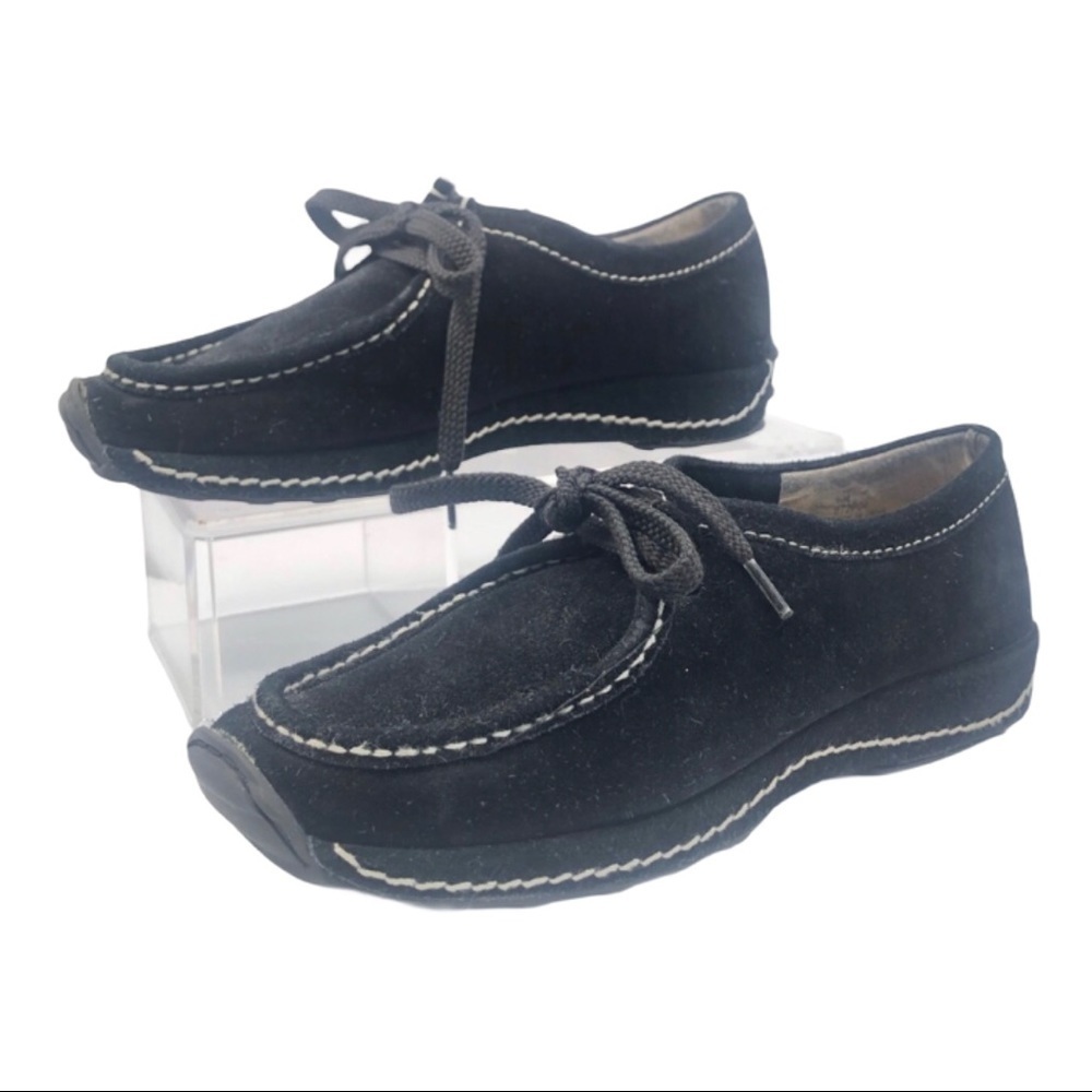 Naturalizer Black Suede Lace Up Shoes 5.5M